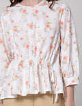 Details Long Sleeve Blouse With Asymmetric Waist