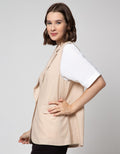 Details Flap Pocket Button Vest Wanita