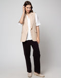 Details Flap Pocket Button Vest Wanita