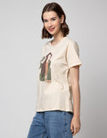 Details Short Sleeve T-Shirt Print Girl Artwork