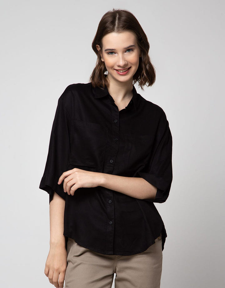 Nevada Short Sleeve Shirt Rayon Twill With Pockets