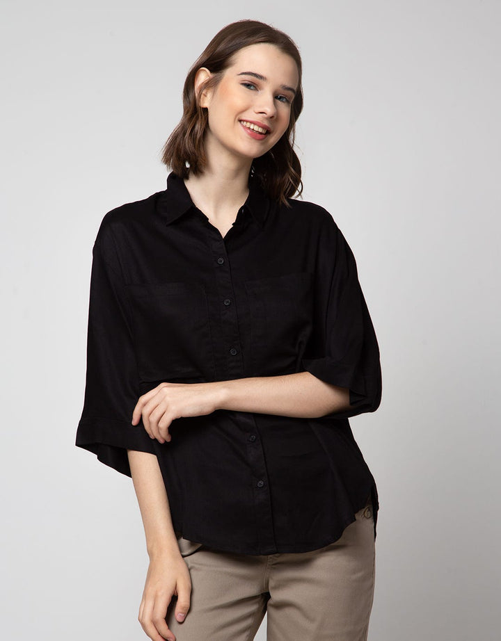 Nevada Short Sleeve Shirt Rayon Twill With Pockets