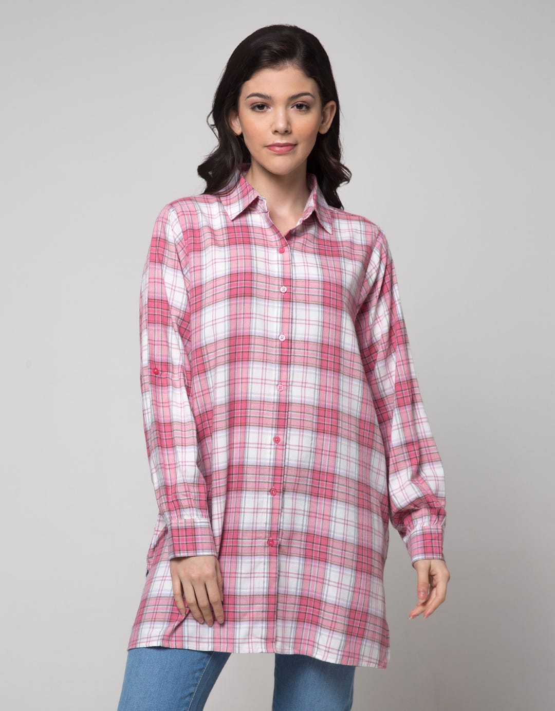 Nevada Long Sleeve Shirt Stripe Long Rayon
