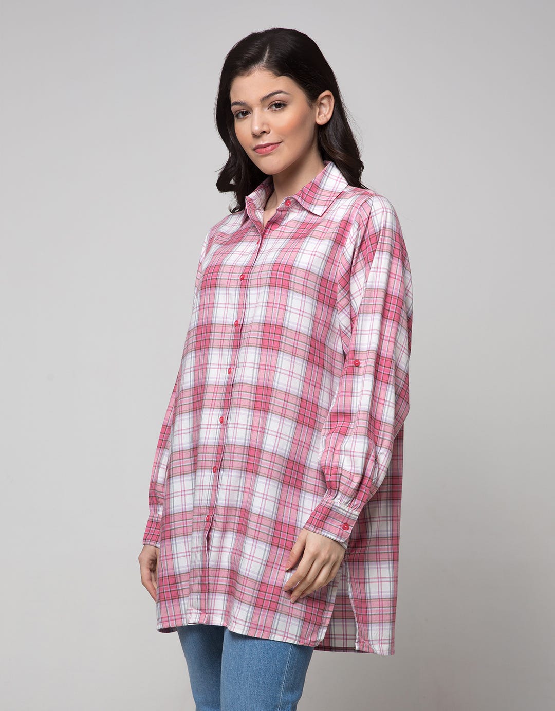 Nevada Long Sleeve Shirt Stripe Long Rayon