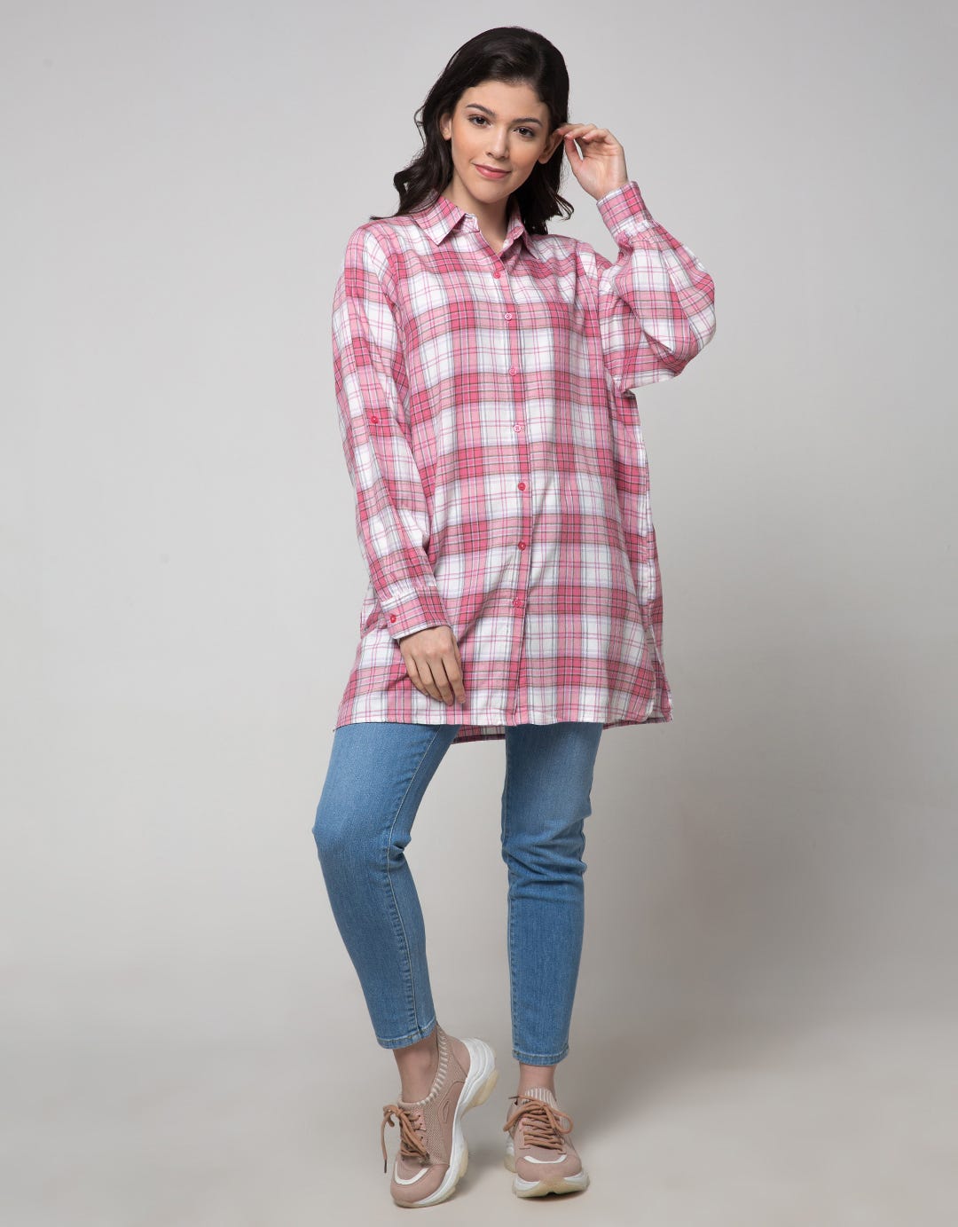 Nevada Long Sleeve Shirt Stripe Long Rayon