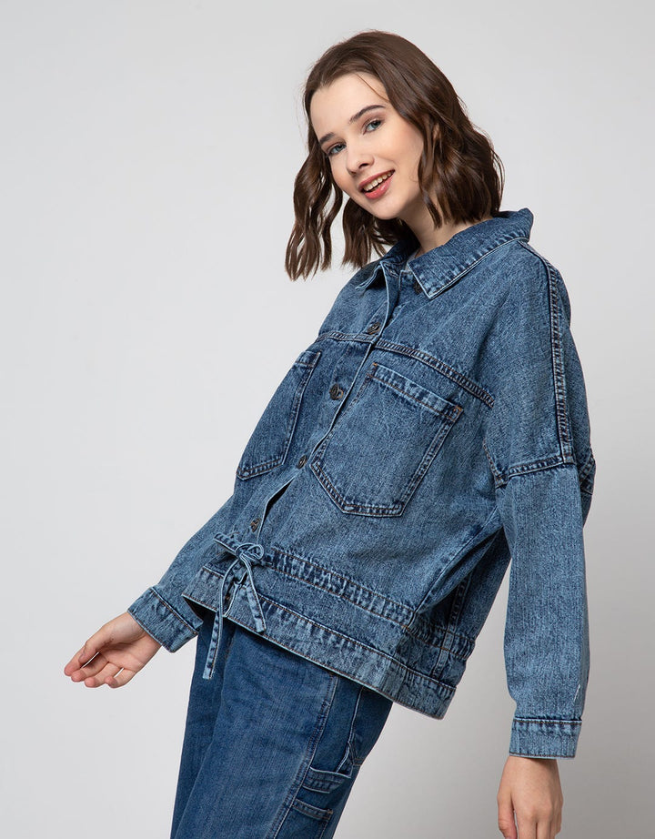 Nevada Denim Jacket Long Sleeve With String