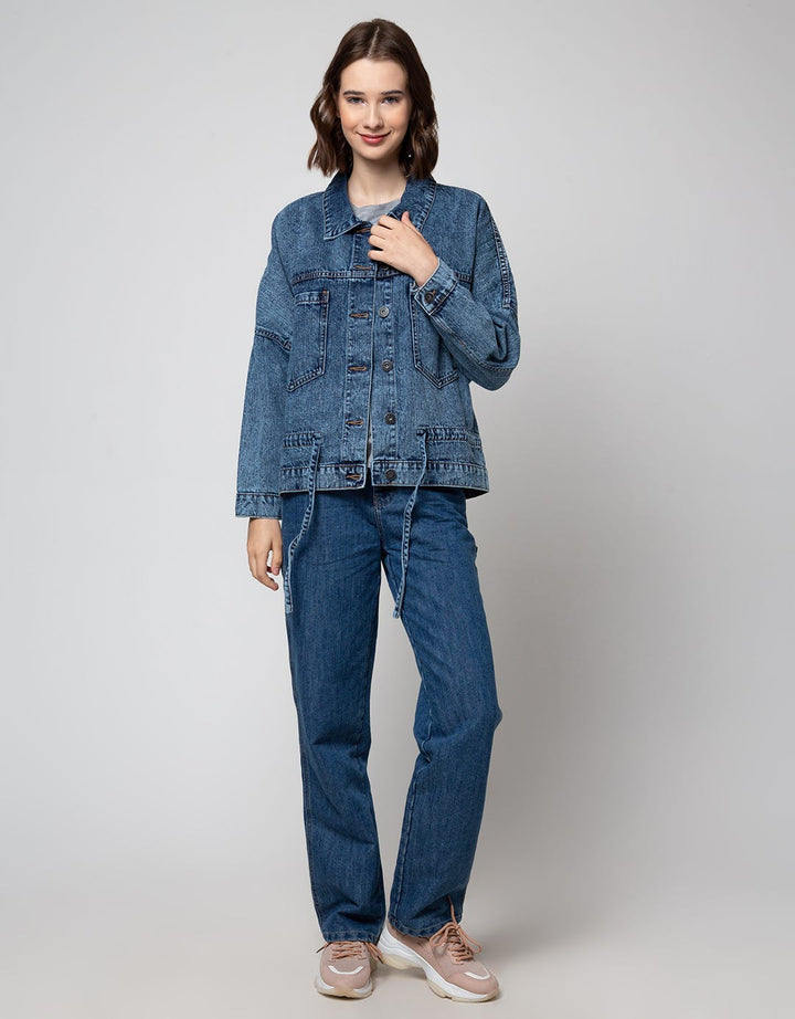 Nevada Denim Jacket Long Sleeve With String