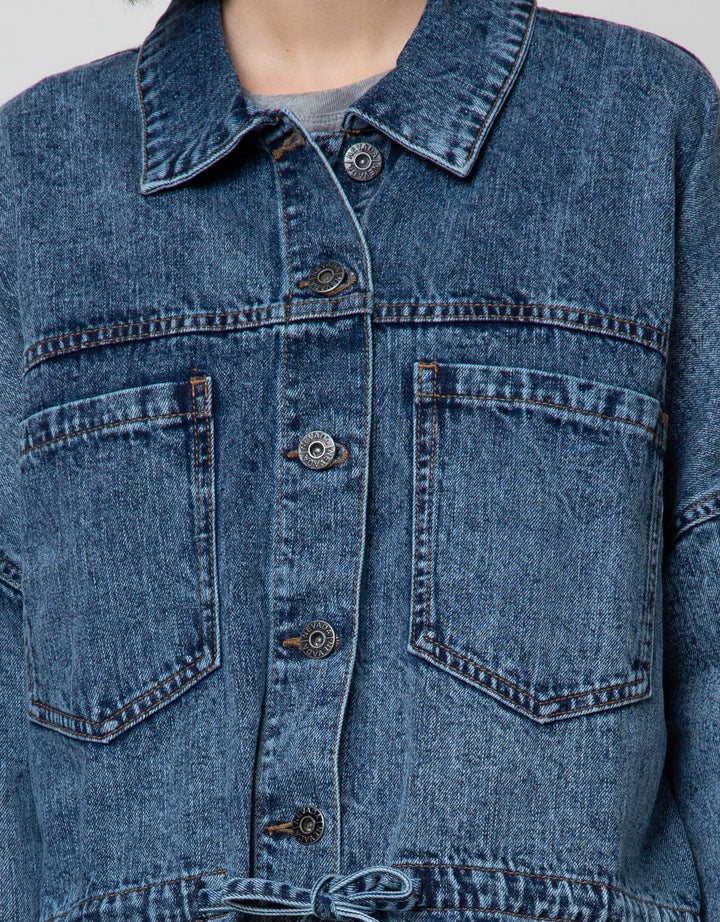 Nevada Denim Jacket Long Sleeve With String