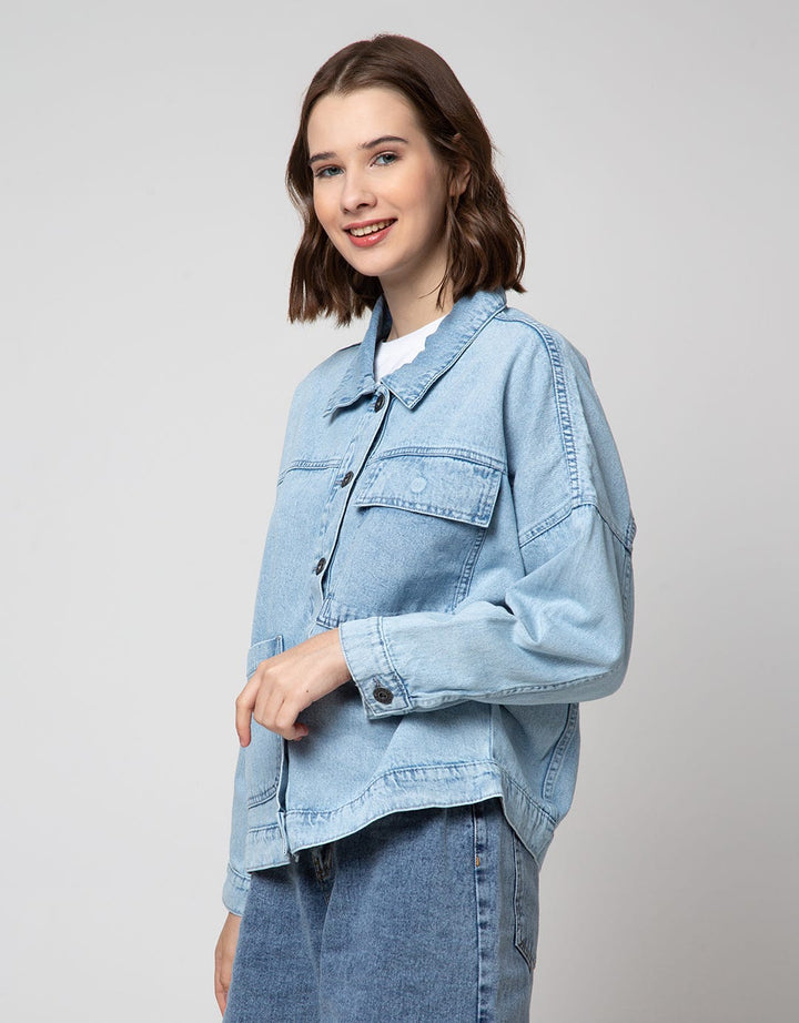 Nevada Denim Jacket Long Sleeve Pocket