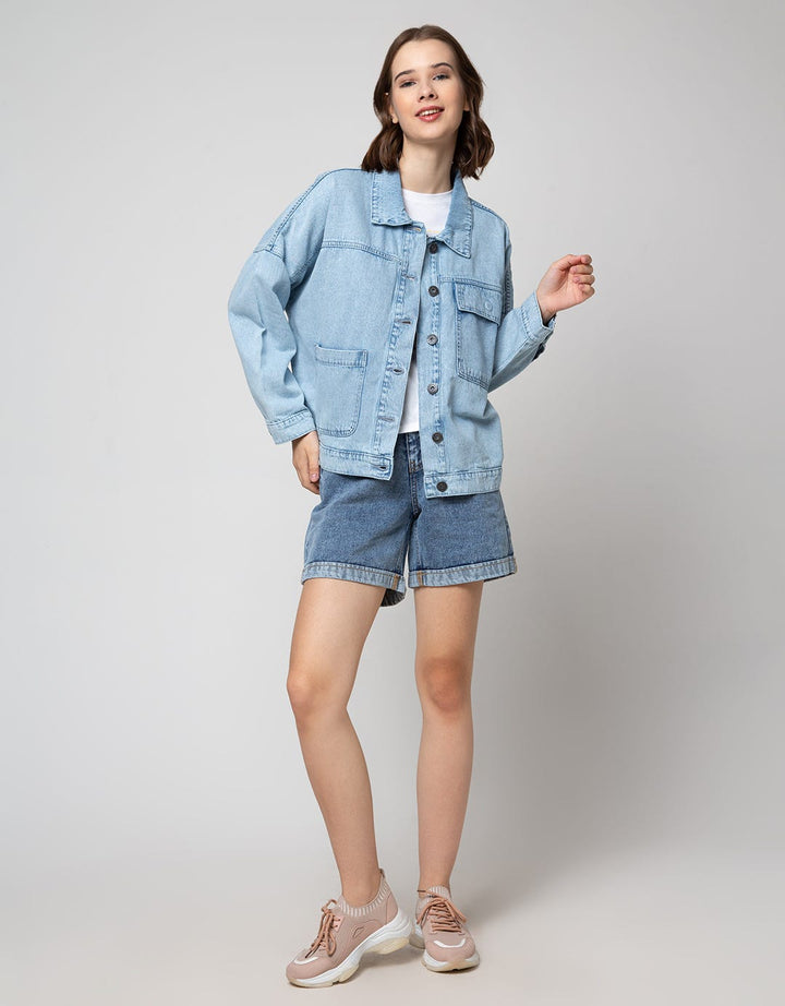 Nevada Denim Jacket Long Sleeve Pocket