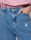Nevada Destroy Mom Fit Women's Denim Pants
