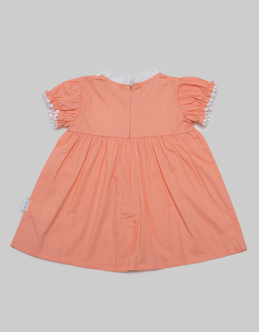 Pipiniko Short Sleeve Midi Dress Ruffle Neck