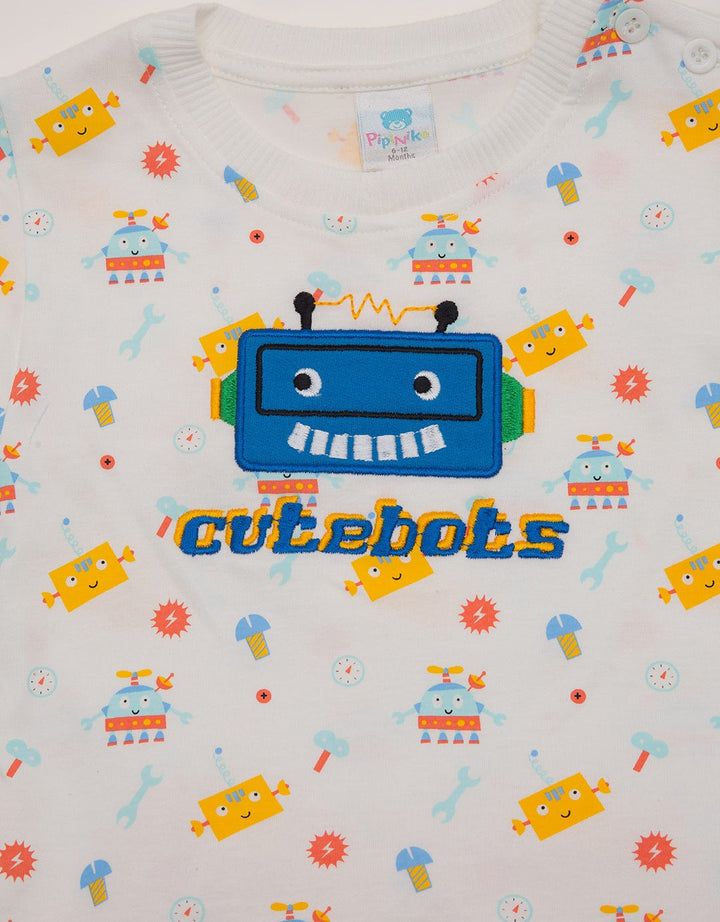Pipiniko Terry Cutebots Satu Set Pakaian Anak