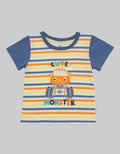 Pipiniko Short Sleeve T-Shirt Print Stripe Monster Truck