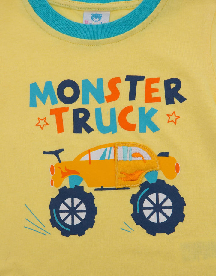 Pipiniko Short Sleeve T-Shirt Print Monster Truck
