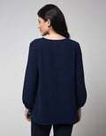 Connexion Airflow Gold Button Blouse Ibu Hamil