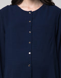 Connexion Airflow Gold Button Blouse Ibu Hamil