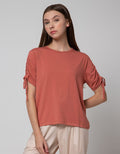 Connexion Ruched Sleeve Women's T-Shirt