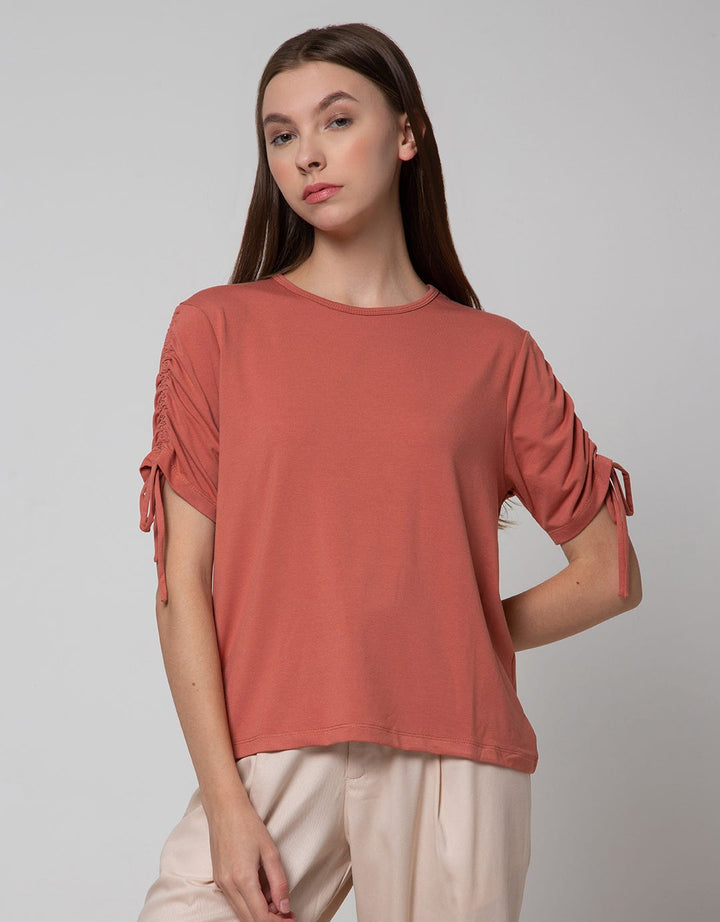 Connexion Ruched Sleeve Women's T-Shirt