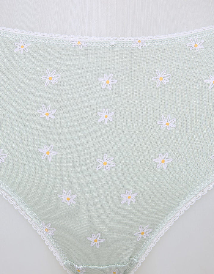 Nevada Midi Briefs Panty Aop Daisy