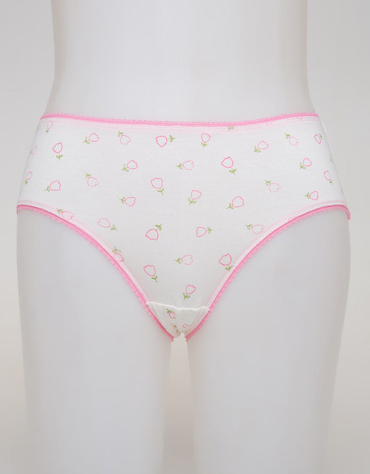 Nevada Midi Briefs Panty Aop Tulip Outline
