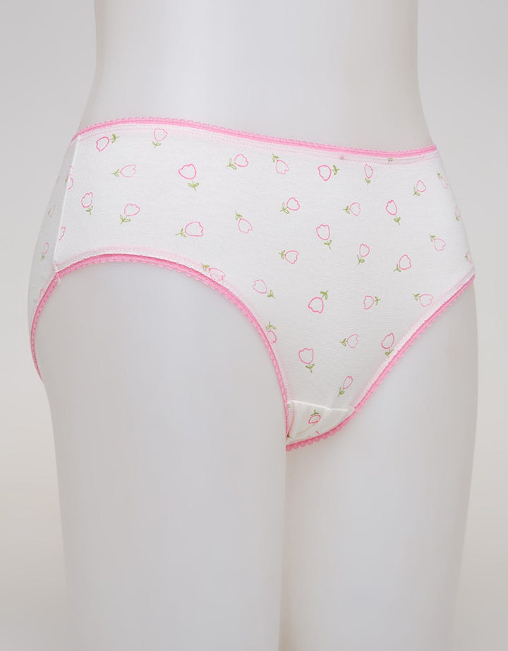Nevada Midi Briefs Panty Aop Tulip Outline