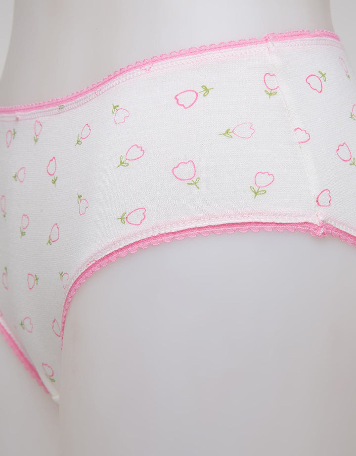 Nevada Midi Briefs Panty Aop Tulip Outline