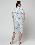 ST. YVES Short Sleeve Pajama Capri Curly Sheep
