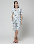 ST. YVES Short Sleeve Pajama Capri Curly Sheep