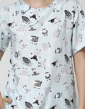 ST. YVES Short Sleeve Pajama Capri Curly Sheep
