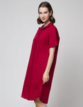 St. Yves Cotton Poplin Mini Dress Wanita