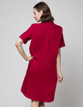 St. Yves Cotton Poplin Mini Dress Wanita