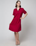 St. Yves Cotton Poplin Mini Dress Wanita