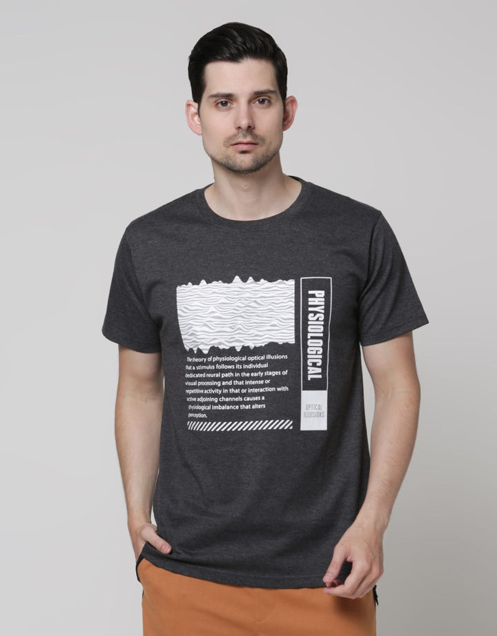 T Zone Short Sleeve T-Shirt Theme Illusive Graphic Physiological