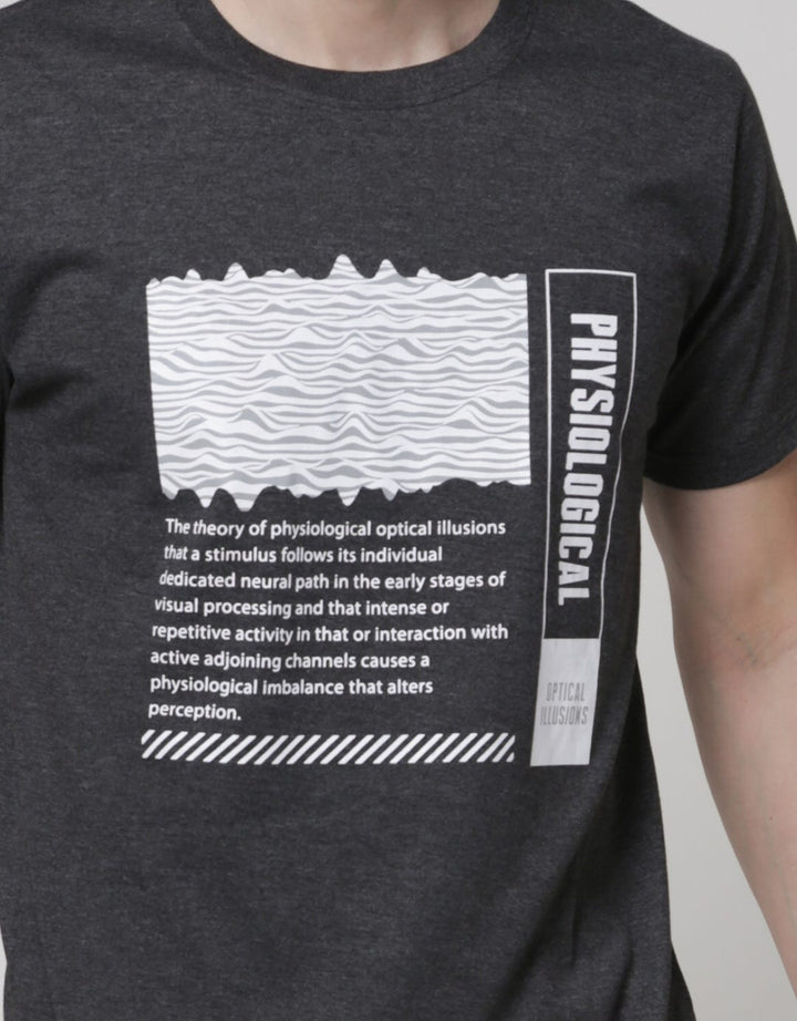 T Zone Short Sleeve T-Shirt Theme Illusive Graphic Physiological