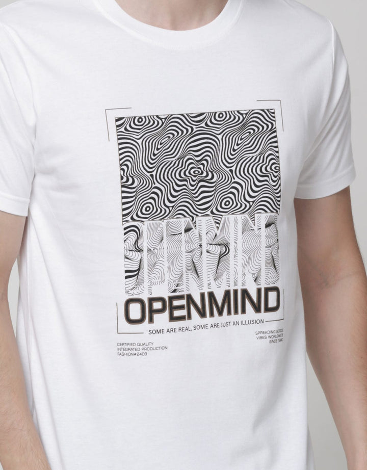 T Zone Short Sleeve T-Shirt Print Graphic Open Mind