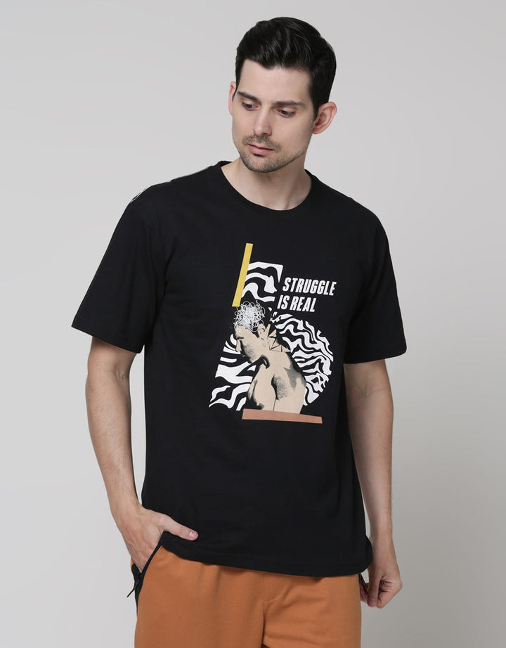 T Zone Short Sleeve T-Shirt Theme College Art Struggle