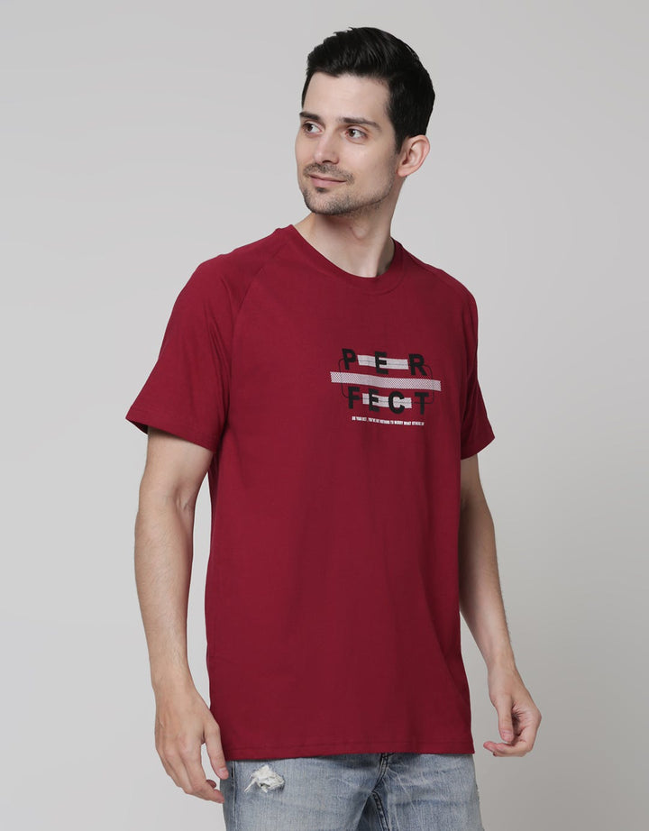 T Zone Short Sleeve Raglan T-Shirt Big Size Theme Geometry - Perfect