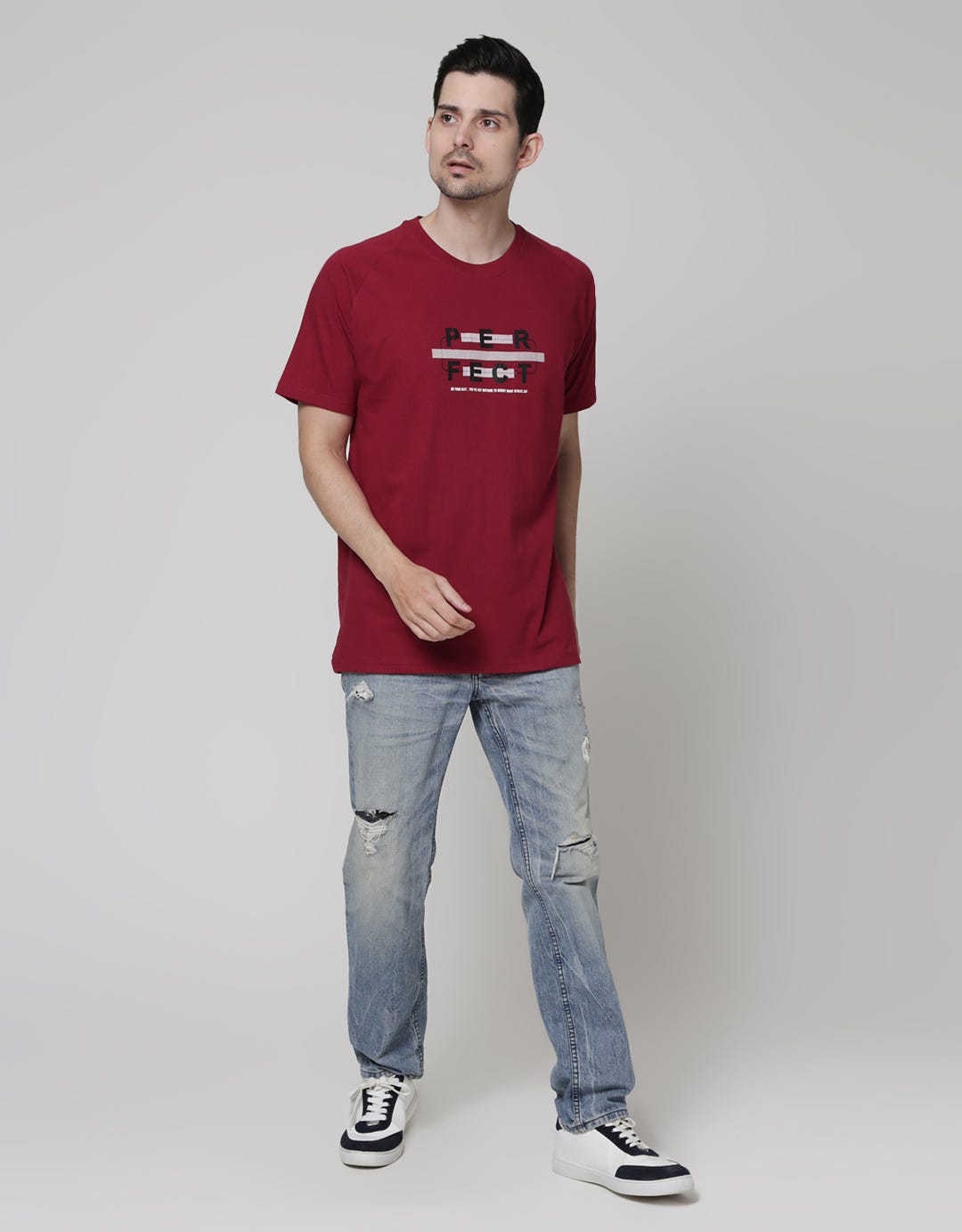 T Zone Short Sleeve Raglan T-Shirt Big Size Theme Geometry - Perfect