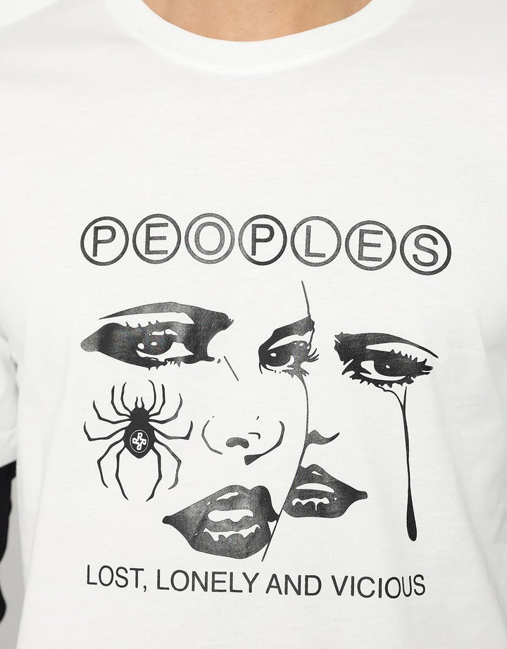 Peoples T-Shirt Double Layer Sj "Lost, Lonely And Vicious"