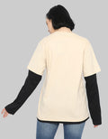 Peoples T-Shirt Long Sleeve Double Layer Print "Dance Club"