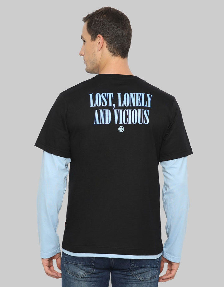 Peoples T-Shirt Long Sleeve Double Layer Print "Northtown"