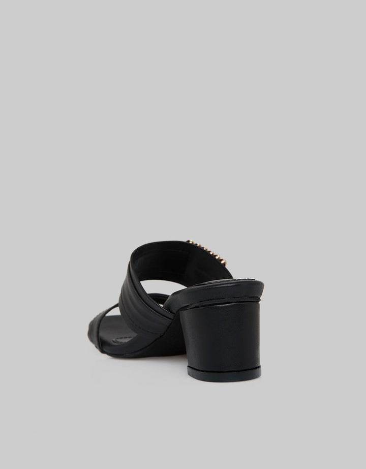 Yongki Komaladi Silver Buckle Heels Women's Sandals