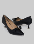 Peter Keiza Heels Black Logo Round