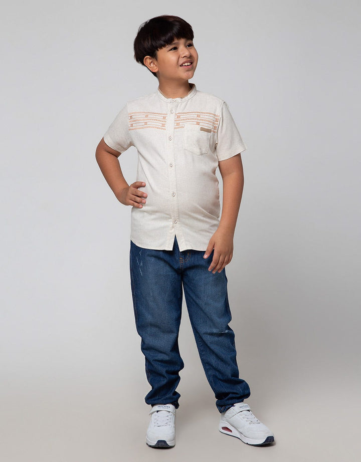 Nevada Short Sleeve Shirt Bamus Linen Blend Solid