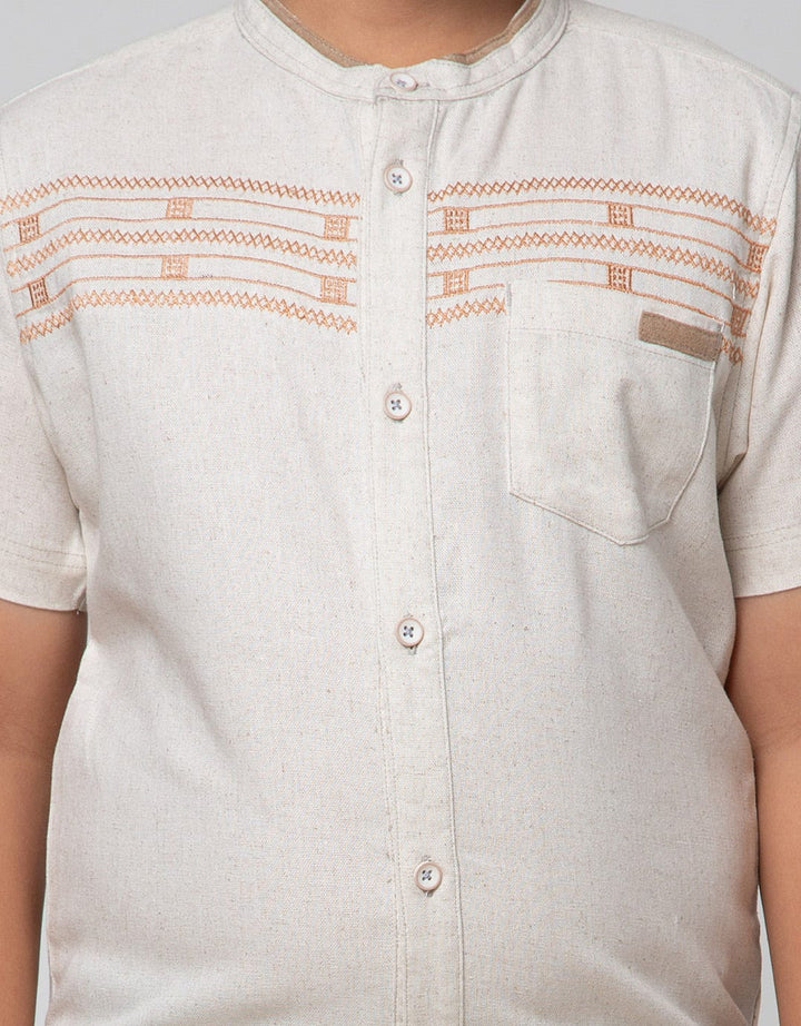Nevada Short Sleeve Shirt Bamus Linen Blend Solid