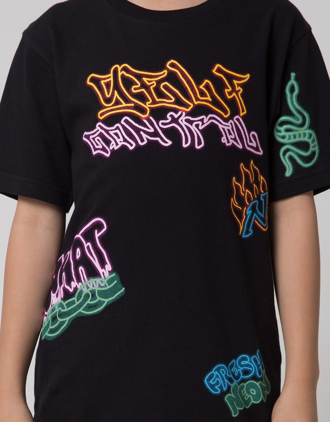 Nevada Short Sleeve T-Shirt Print What Snake Neon