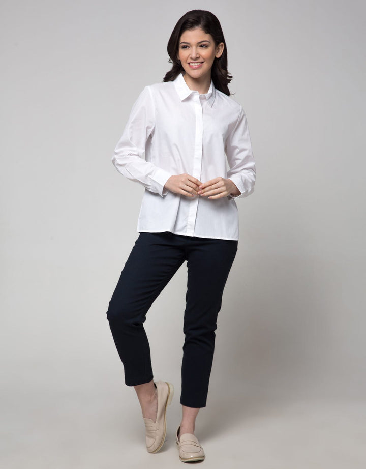 Connexion Long Sleeve Shirt Plain Basic Cotton