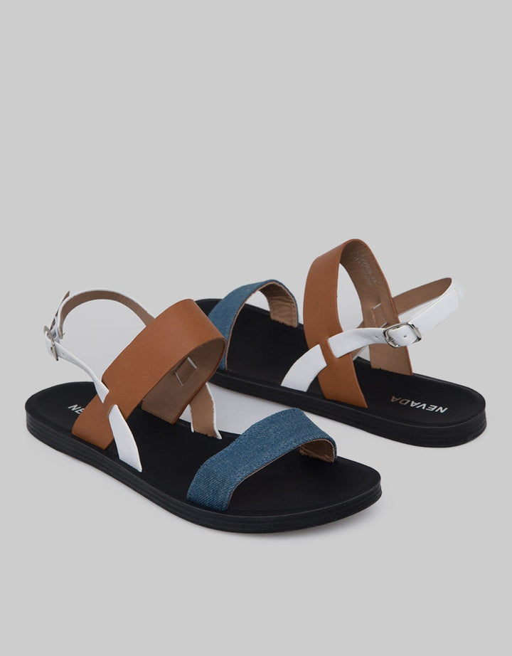Nevada Icy Noir Backstrap Sandal Wanita