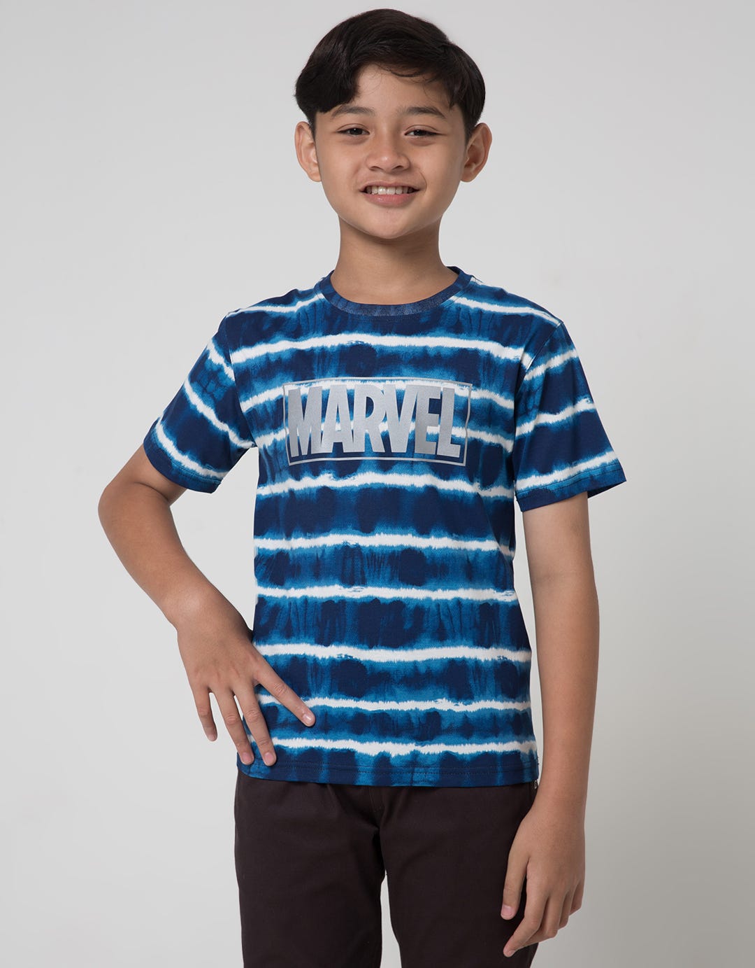 Marvel Short Sleeve T-Shirt Print Marvel Tiedye Stripe
